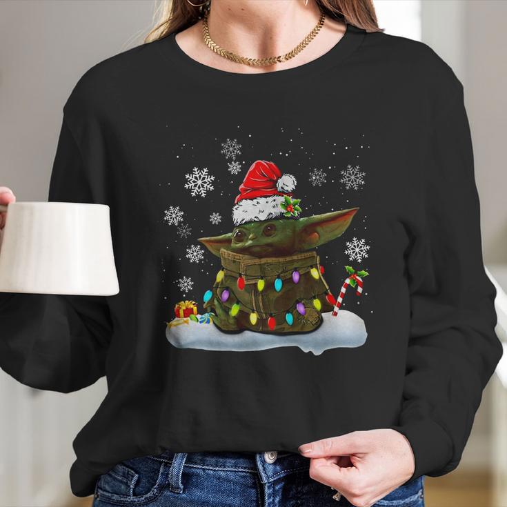 Christmas Santa Baby Yoda Women Long Sleeve Tshirt