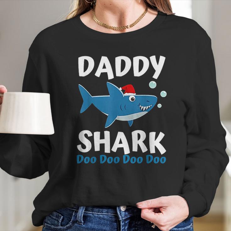 Daddy Shark Christmas Women Long Sleeve Tshirt