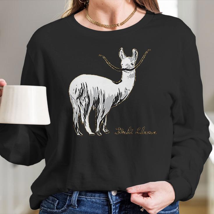 Dali Llama For The Pun Lover Women Long Sleeve Tshirt