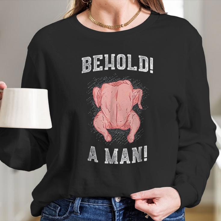 Diogenes Behold A Man Chicken Epic Philosophy Women Long Sleeve Tshirt