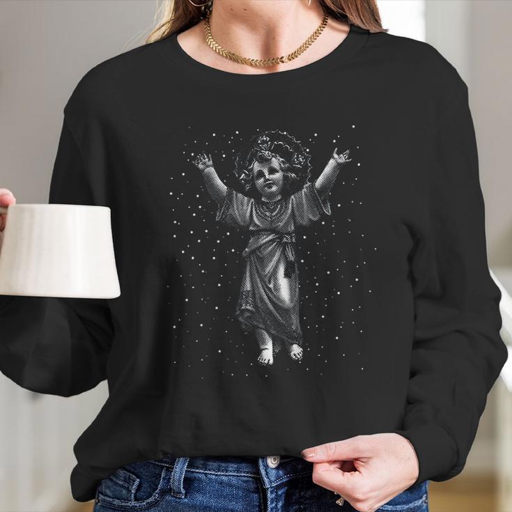 Divino Nino Jesus Christian Icon Catholic Symbol Bogota Pop Women Long Sleeve Tshirt