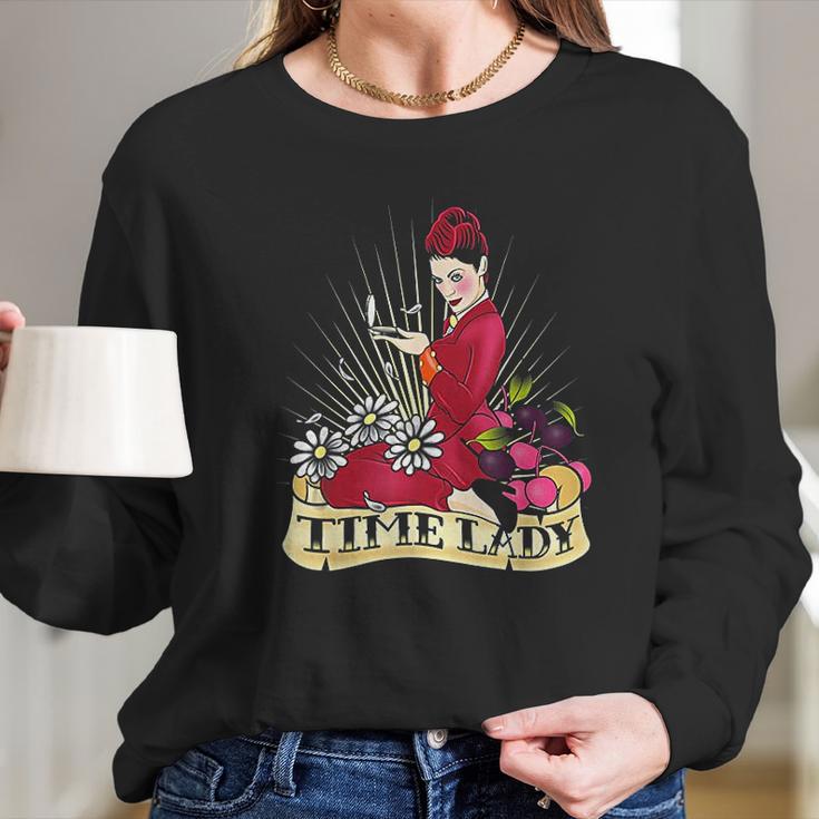 Doctor Who Rockabilly Missy Time Lady Baker Women Long Sleeve Tshirt