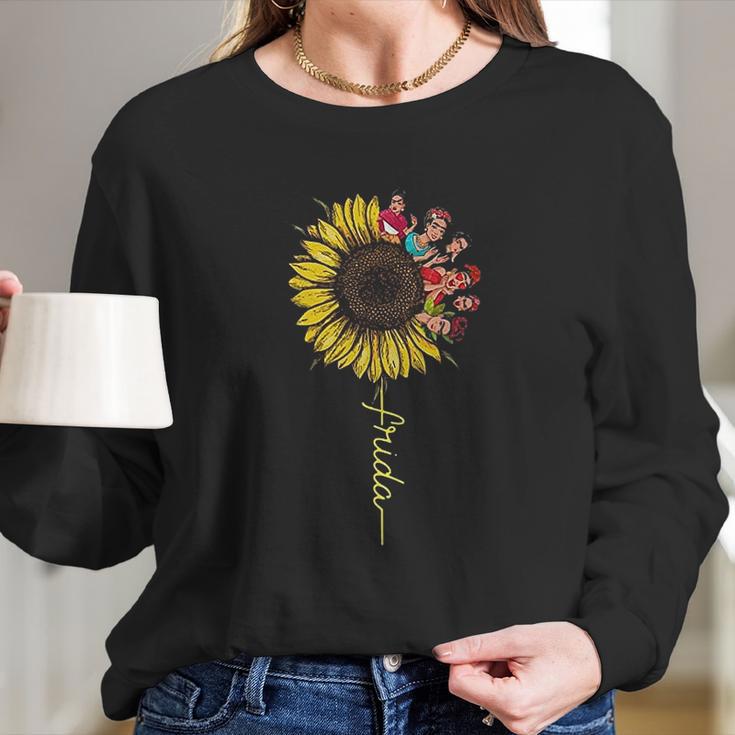 Frida Kahlo Sunflower Women Long Sleeve Tshirt