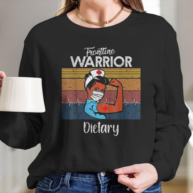 Frontline Warrior Dietary Vintage Women Strong Women Long Sleeve Tshirt