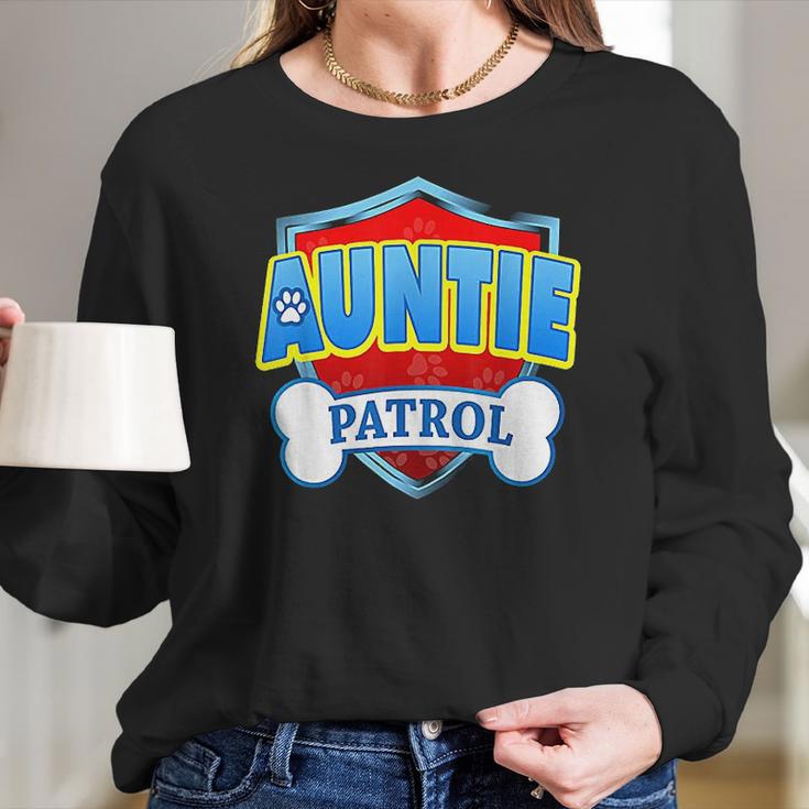 Funny Auntie Patrol Dogs Women Long Sleeve Tshirt