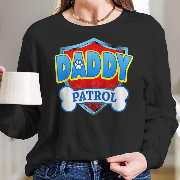 Funny Daddy Patrol - Dog Mom Dad For Men Women Women Long Sleeve Tshirt