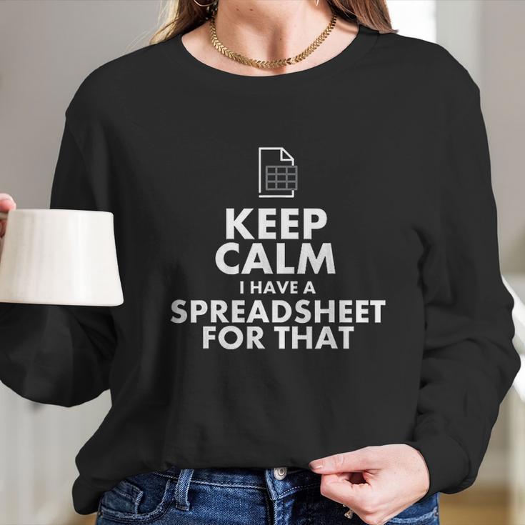 Funny Excel Spreadsheets Lover Gift Accountant Men Women Women Long Sleeve Tshirt