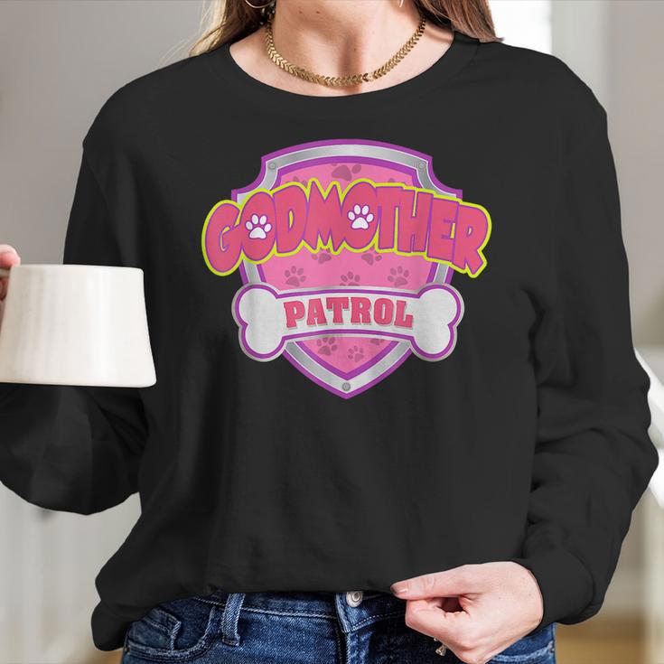 Funny Godmother Patrol - Dog Mom Dad For Men Women Women Long Sleeve Tshirt