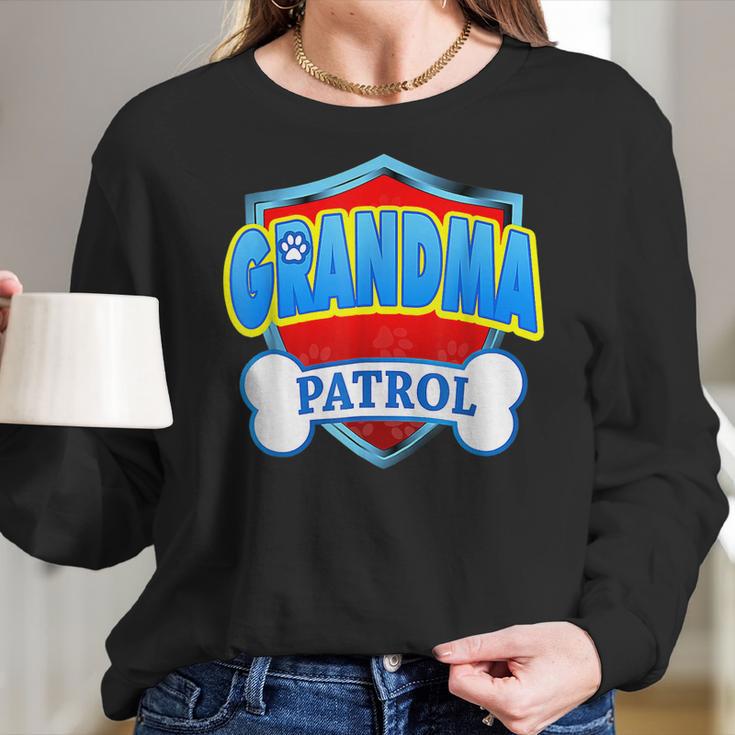 Funny Grandma Patrol - Dog Mom- Dad For Men Women Women Long Sleeve Tshirt