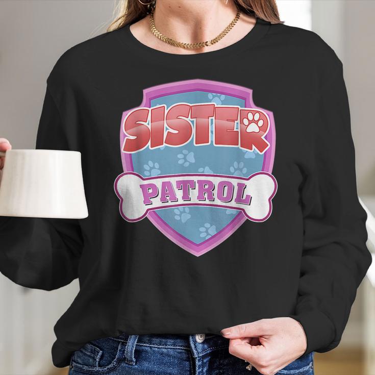 Funny Sister Patrol - Dog Mom Dad For Men Women Women Long Sleeve Tshirt