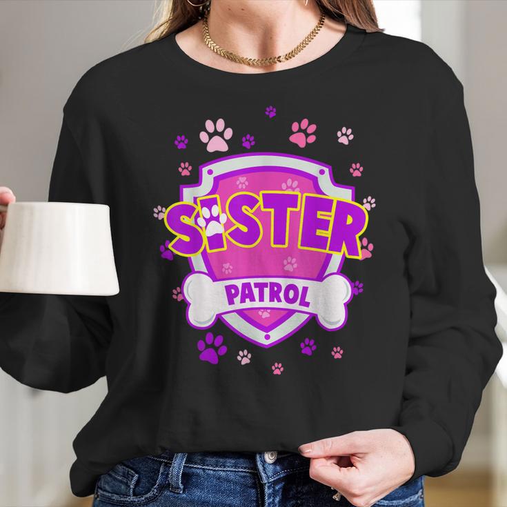 Funny Sister Patrol - Dog Mom Dad For Men Women Women Long Sleeve Tshirt