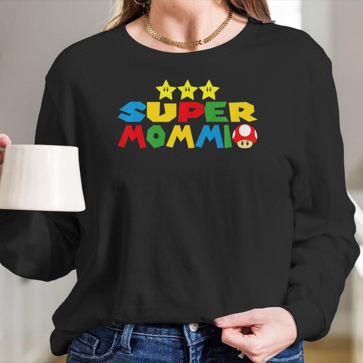 Funny Super Mommio Video Game Lover Mothers Day Women Long Sleeve Tshirt