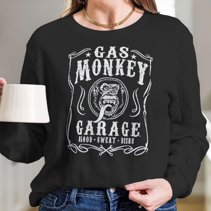 Gas Monkey Garage Official Blood Sweat Beers Women Long Sleeve Tshirt