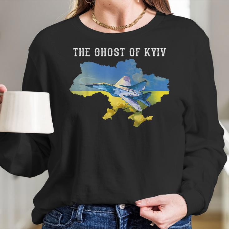 Ghost Of Kyiv Support Ukraine I Stand With Ukraine Lover Men Women T-Shirt Graphic Print Casual Unisex Tee Women Long Sleeve Tshirt