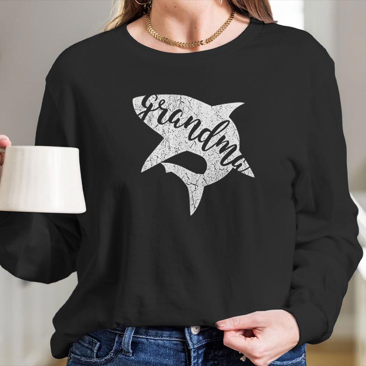 Grandma Shark Matching Family Women Long Sleeve Tshirt