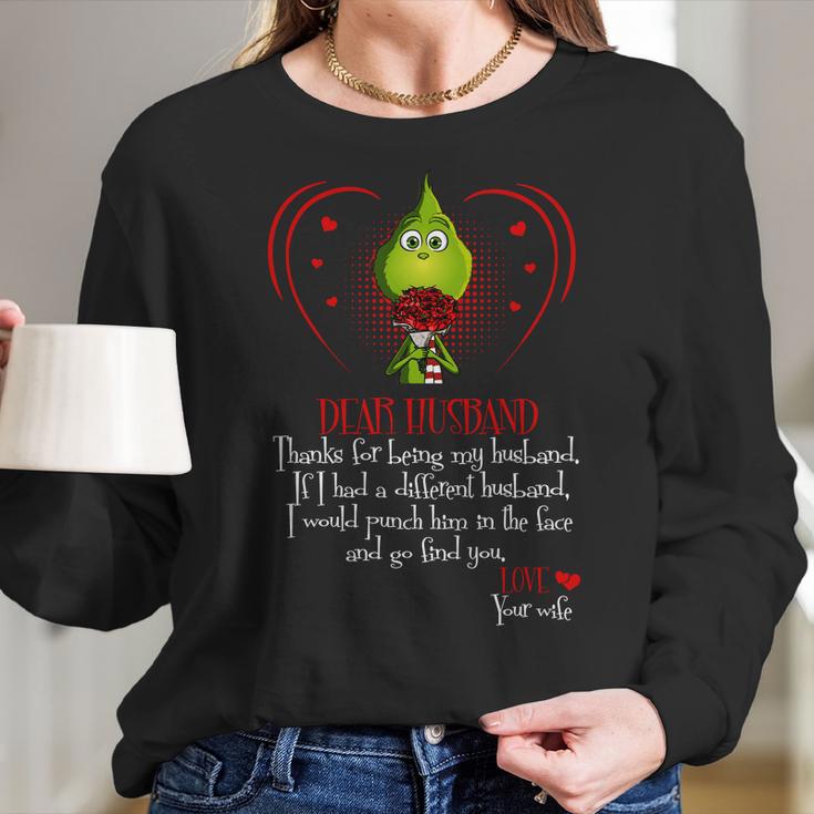 Grinch Wife Dear Husband Women Long Sleeve Tshirt