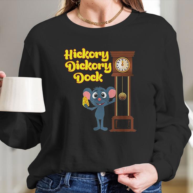 Hickory Dickory Dock Nursery Rhyme Women Long Sleeve Tshirt