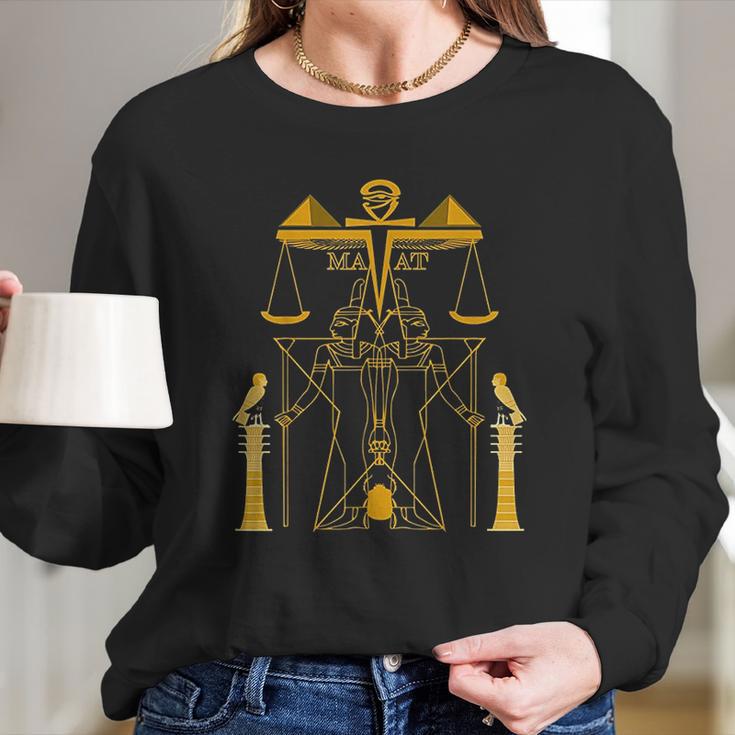 Hip Hop Hipster Egypt Goddess Maat Maat Women Long Sleeve Tshirt