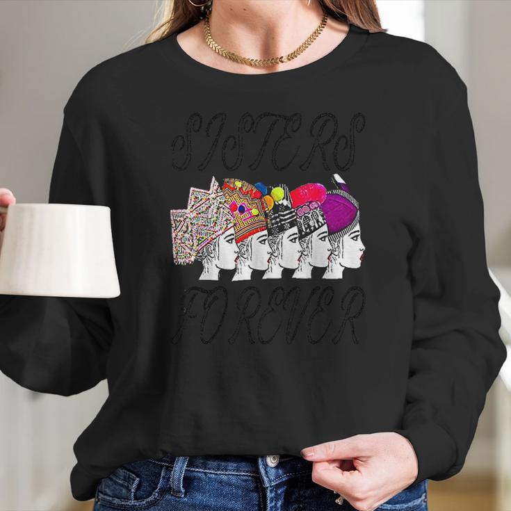 Hmong Girl Sisters Forever Funny Gift Women Long Sleeve Tshirt