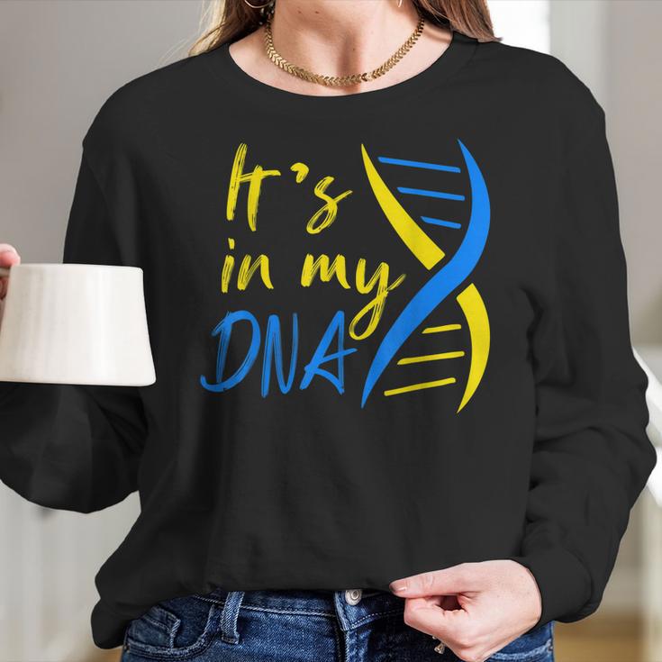 Its In My Dna Support Ukraine I Stand With Ukraine Men Women T-Shirt Graphic Print Casual Unisex Tee Women Long Sleeve Tshirt