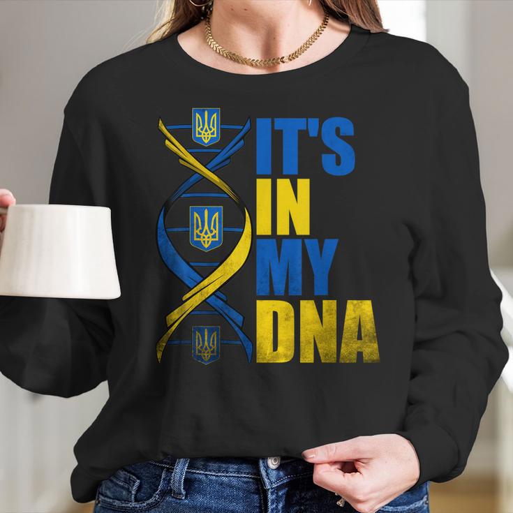 Its In My Dna Ukrainian Support Ukraine Stand With Ukraine Men Women T-Shirt Graphic Print Casual Unisex Tee Women Long Sleeve Tshirt