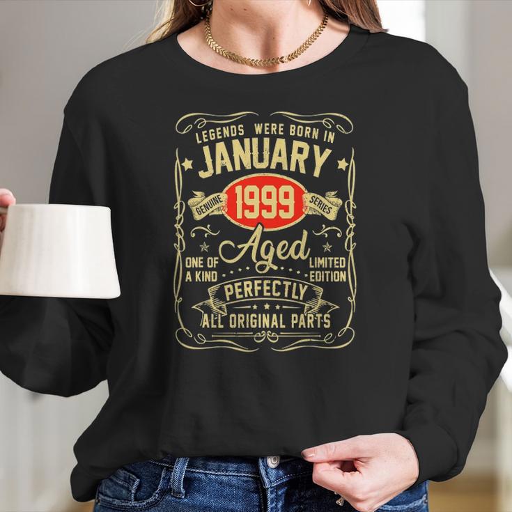 January 1999 23Rd Birthday Gift 23 Years Old Men Women Women Long Sleeve Tshirt