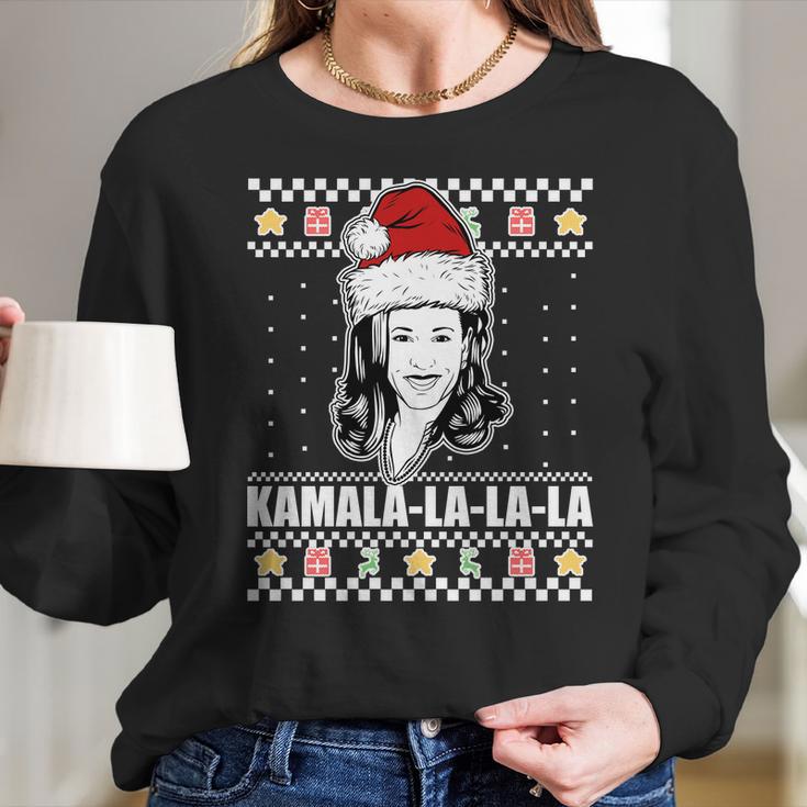 Kamala La La La Ugly Christmas Sweater Women Long Sleeve Tshirt