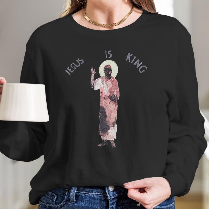 Kanye Jesus Is King Rap Hip Hop Women Long Sleeve Tshirt