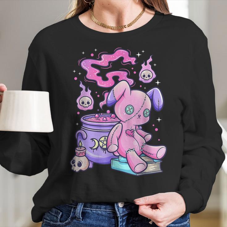 Kawaii Pastel Goth Cute Creepy Witchy Bear V2 Men Women T-Shirt Graphic Print Casual Unisex Tee Women Long Sleeve Tshirt