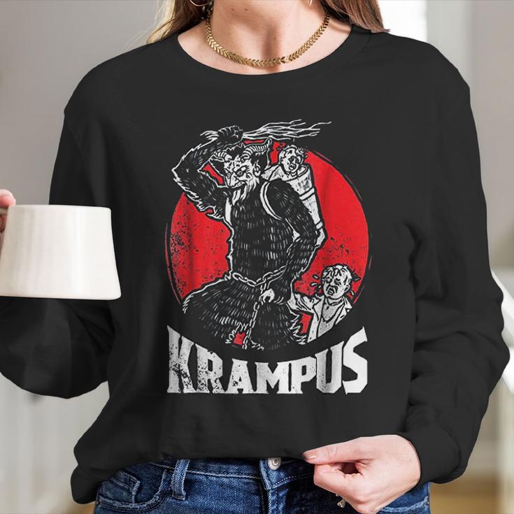 Krampus Christmas Gift Women Long Sleeve Tshirt