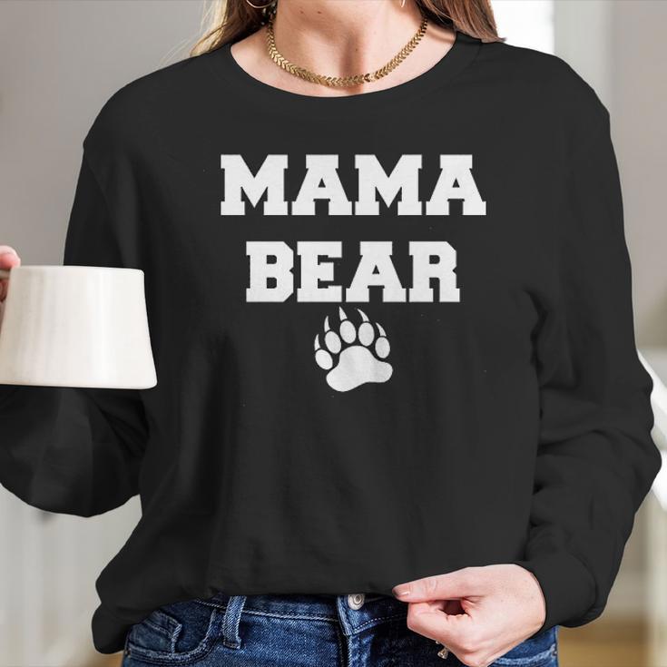 Ladies Mama Bear Cute Mom Mommy Women Long Sleeve Tshirt