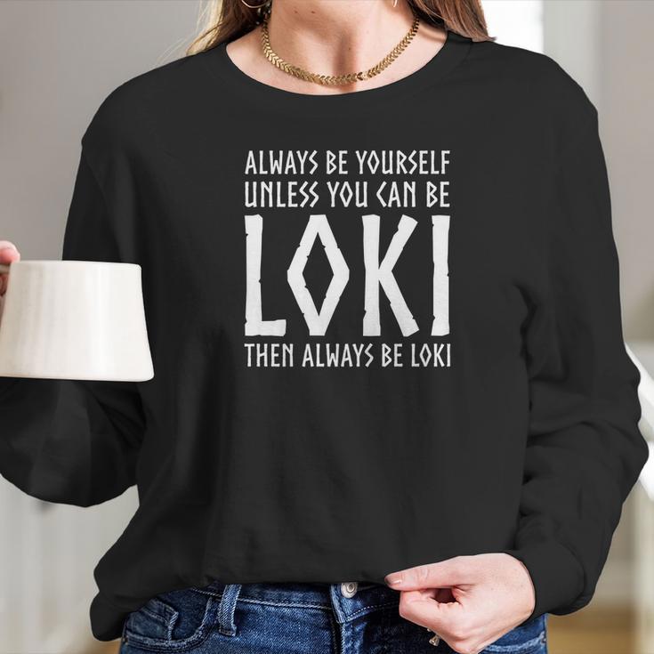 Loki Norse Mythology Pagan Viking Trickster God Funny Asatru Women Long Sleeve Tshirt