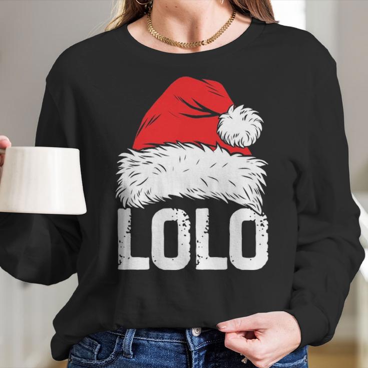 Lolo Santa Christmas Family Xmas Gifts Women Long Sleeve Tshirt