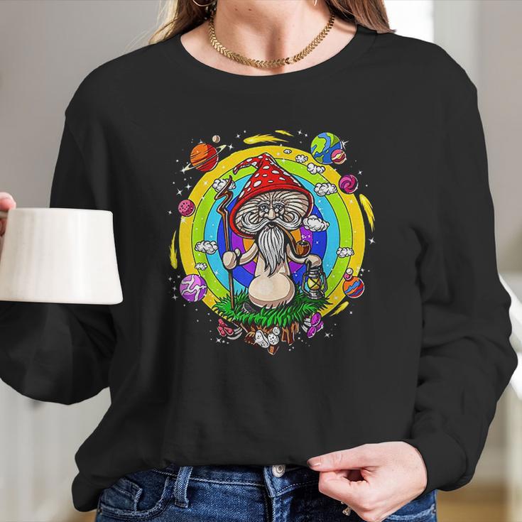 Magic Mushroom Psychedelic Hippie Fungus Fantasy Shrooms Women Long Sleeve Tshirt