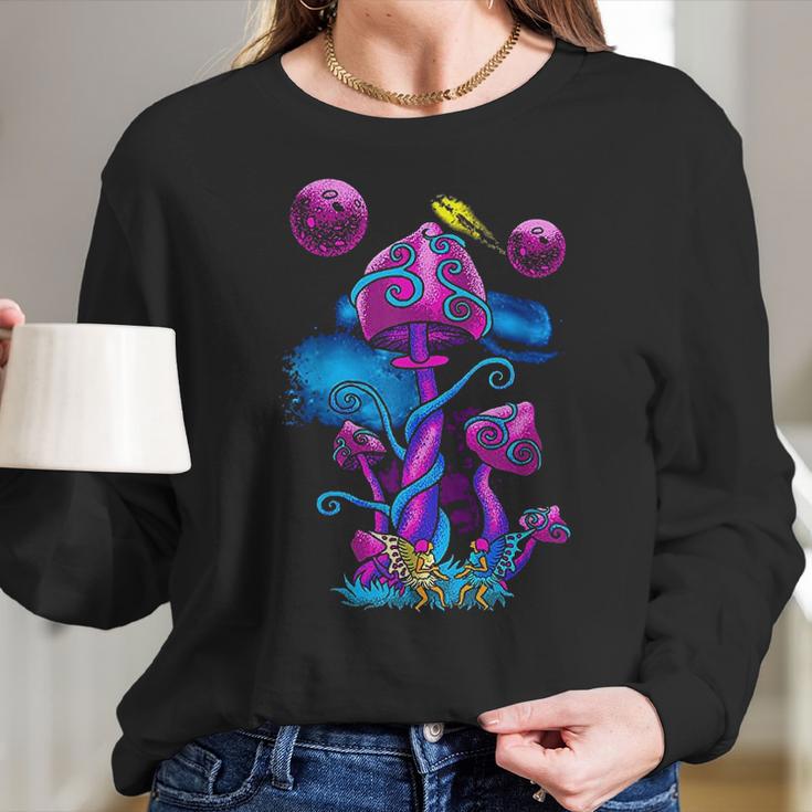 Magic Mushroom Psychedelic Trippy Lsd Art Perfect Gift Idea Women Long Sleeve Tshirt