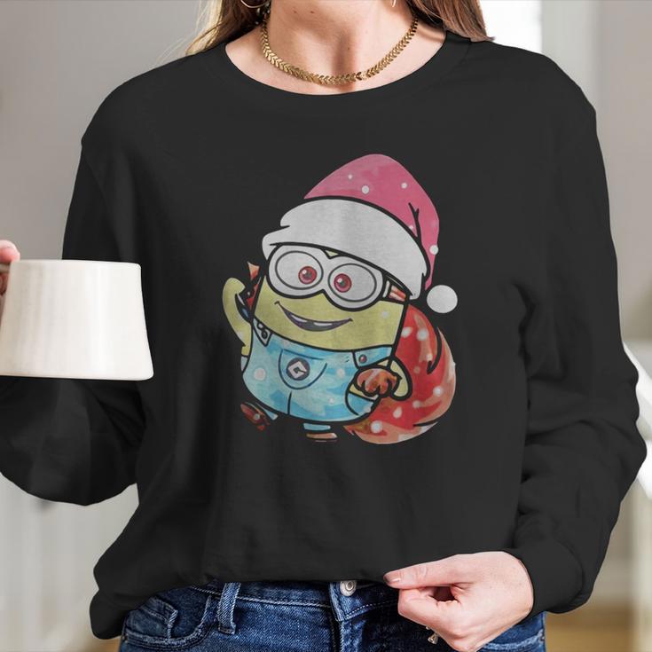 Minion Santa Christmas Women Long Sleeve Tshirt