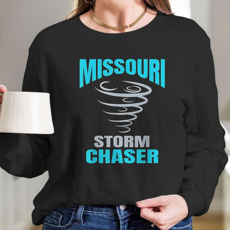 Missouri Storm Chaser Tornado Spotter Gift Women Long Sleeve Tshirt