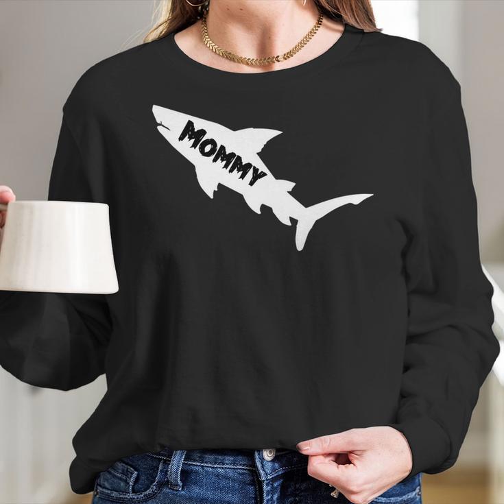 Mommy Shark Shark Family Costume Mothers Day Gifts Women Long Sleeve Tshirt