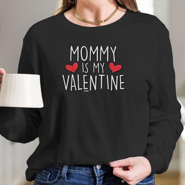 Mommy Is My Valentine Cute Cupid Youth Women Long Sleeve Tshirt