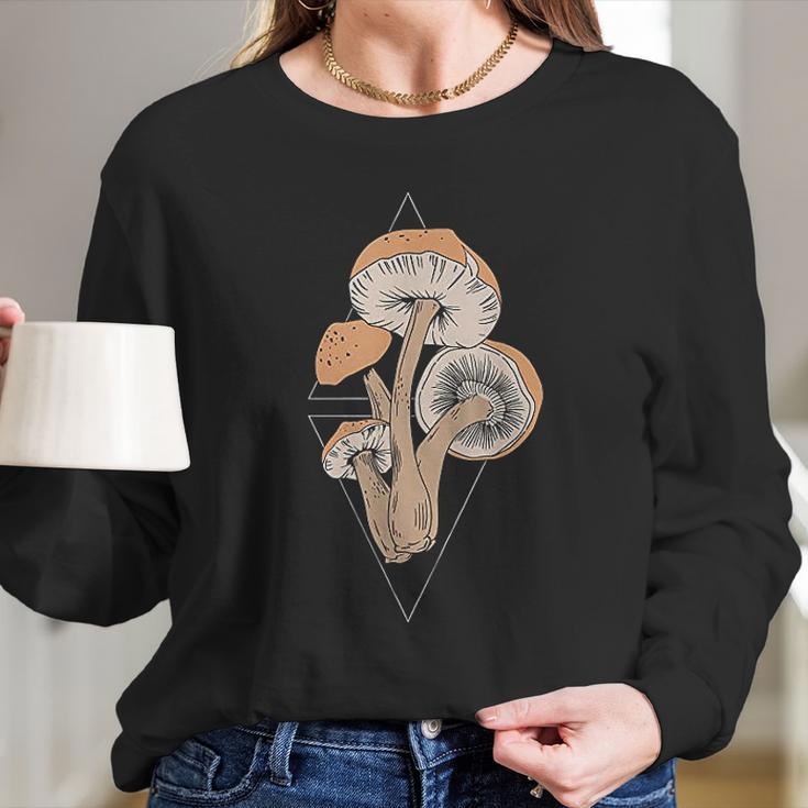 Mushrooms Picking | Shroom Mycology Fungi Foraging Women Long Sleeve Tshirt