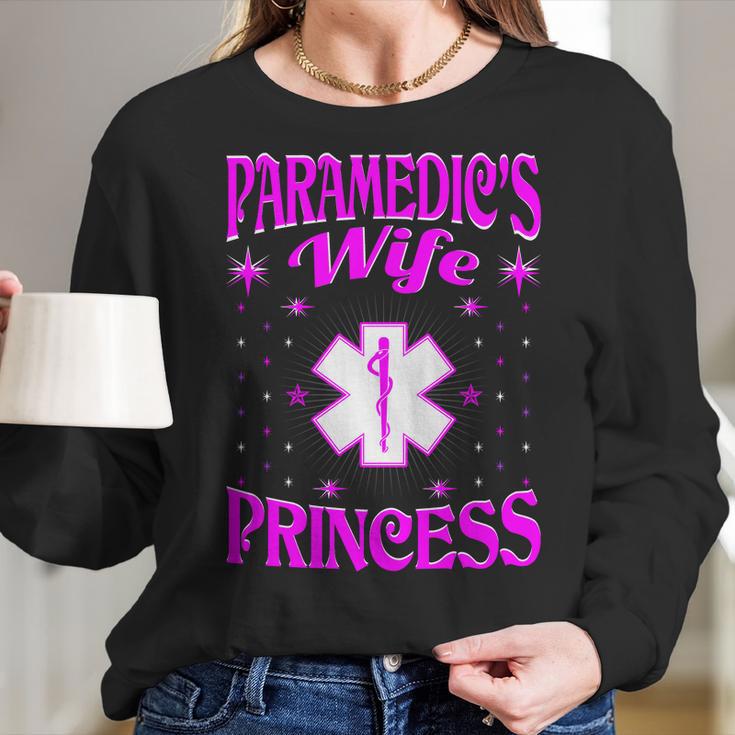 Paramedics Wife Princess Valentine Gift Women Long Sleeve Tshirt