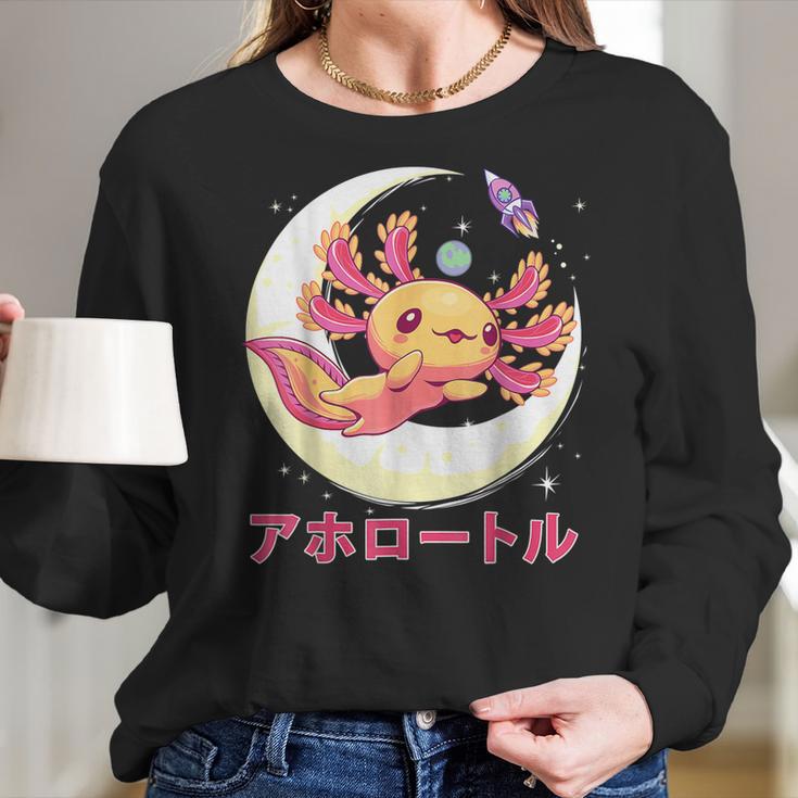 Pastel Goth Axolotl Kawaii Japanese Anime Aesthetic Nu Goth Men Women T-Shirt Graphic Print Casual Unisex Tee Women Long Sleeve Tshirt