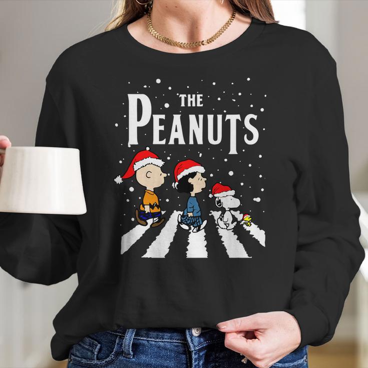 The Peanuts Snoopy Abbey Road Christmas Women Long Sleeve Tshirt