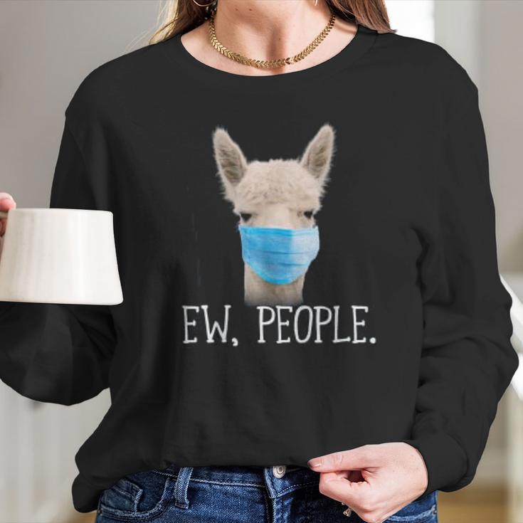 People Llama Social Distancing Women Long Sleeve Tshirt