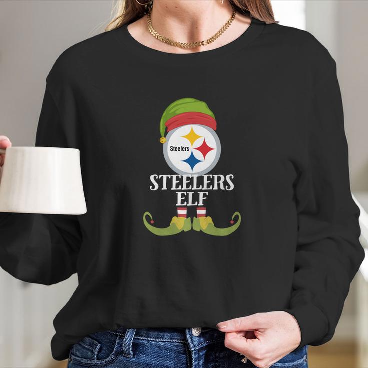 Pittsburgh Steeler I’M The Team Football Elf Christmas Shirt Women Long Sleeve Tshirt