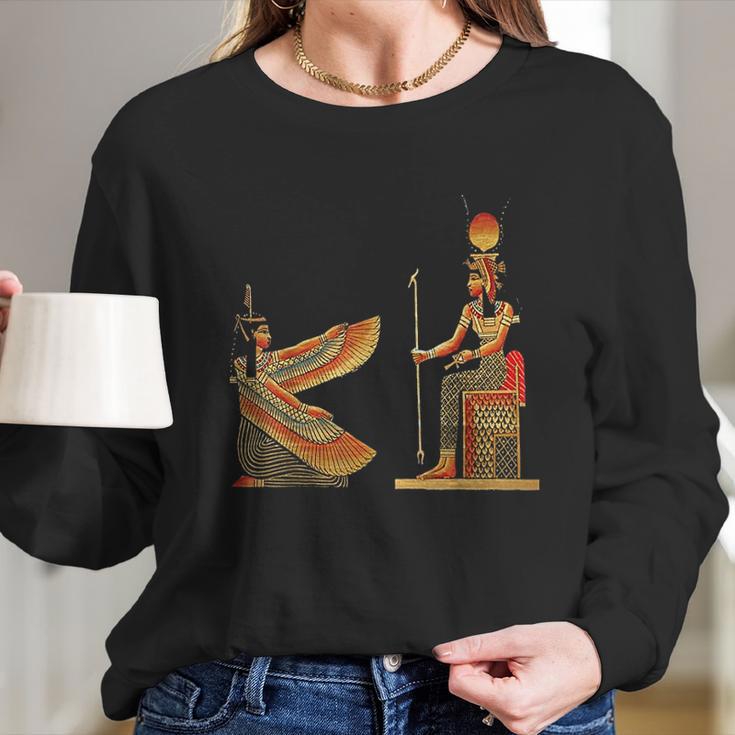 Queen Pharaoh Egypt Goddess Isis Women Long Sleeve Tshirt