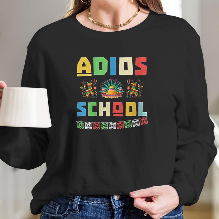 Retired Spanish Teacher Adios School Women Long Sleeve Tshirt