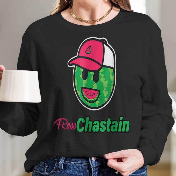 Ross Chastain Funny Melon Man V2 Men Women T-Shirt Graphic Print Casual Unisex Tee Women Long Sleeve Tshirt