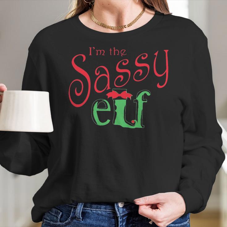 Im The Sassy Elf Funny ChristmasWomen Long Sleeve Tshirt