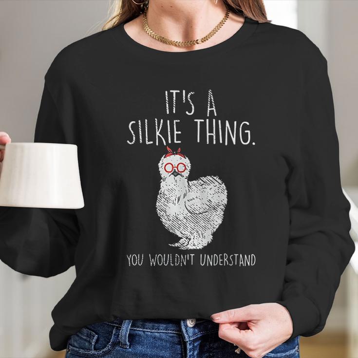 Silkie Chicken Women Long Sleeve Tshirt